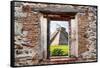 ¡Viva Mexico! Window View - Pyramid of the Chichen Itza-Philippe Hugonnard-Framed Stretched Canvas