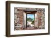 ¡Viva Mexico! Window View - Tulum Ruins along Caribbean Coastline-Philippe Hugonnard-Framed Photographic Print