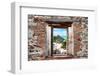 ¡Viva Mexico! Window View - Tulum Ruins along Caribbean Coastline-Philippe Hugonnard-Framed Photographic Print