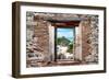 ¡Viva Mexico! Window View - Tulum Ruins along Caribbean Coastline-Philippe Hugonnard-Framed Photographic Print