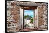 ¡Viva Mexico! Window View - Tulum Ruins along Caribbean Coastline-Philippe Hugonnard-Framed Stretched Canvas