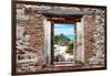 ¡Viva Mexico! Window View - Tulum Ruins along Caribbean Coastline-Philippe Hugonnard-Framed Photographic Print