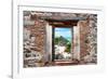 ¡Viva Mexico! Window View - Tulum Ruins along Caribbean Coastline-Philippe Hugonnard-Framed Photographic Print