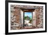 ¡Viva Mexico! Window View - Tulum Ruins along Caribbean Coastline-Philippe Hugonnard-Framed Photographic Print