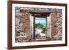 ¡Viva Mexico! Window View - Tulum Ruins along Caribbean Coastline-Philippe Hugonnard-Framed Photographic Print