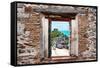 ¡Viva Mexico! Window View - Tulum Ruins-Philippe Hugonnard-Framed Stretched Canvas