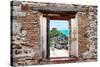 ¡Viva Mexico! Window View - Tulum Ruins-Philippe Hugonnard-Stretched Canvas