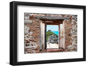 ¡Viva Mexico! Window View - Tulum Ruins-Philippe Hugonnard-Framed Photographic Print