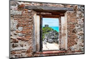 ¡Viva Mexico! Window View - Tulum Ruins-Philippe Hugonnard-Mounted Photographic Print