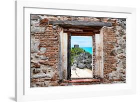 ¡Viva Mexico! Window View - Tulum Ruins-Philippe Hugonnard-Framed Photographic Print