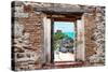 ¡Viva Mexico! Window View - Tulum Ruins-Philippe Hugonnard-Stretched Canvas