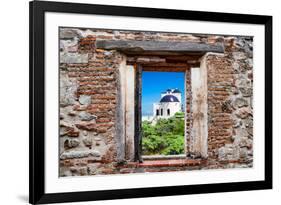 ¡Viva Mexico! Window View - White House in Isla Mujeres-Philippe Hugonnard-Framed Photographic Print