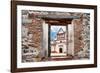 ¡Viva Mexico! Window View - White Mexican Church-Philippe Hugonnard-Framed Photographic Print