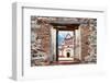 ¡Viva Mexico! Window View - White Mexican Church-Philippe Hugonnard-Framed Photographic Print