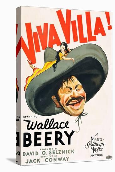 VIVA VILLA!, Wallace Beery on poster art, 1934.-null-Stretched Canvas