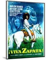 Viva Zapata!, Jean Peters, Marlon Brando, Anthony Quinn, (Spanish Poster Art), 1952-null-Mounted Art Print