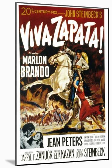 Viva Zapata!, Marlon Brando, Jean Peters, 1952-null-Mounted Art Print