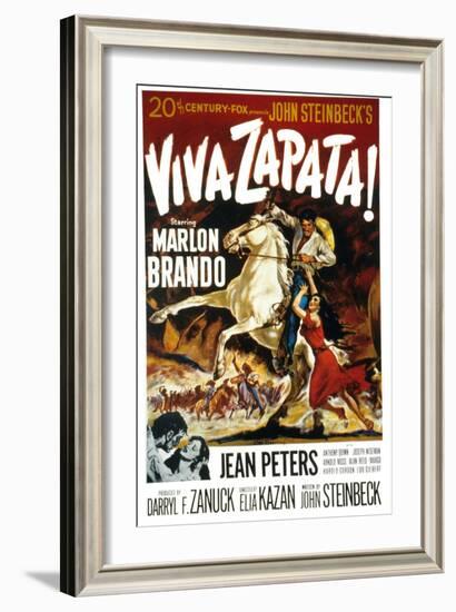 Viva Zapata!, Marlon Brando, Jean Peters, 1952-null-Framed Art Print
