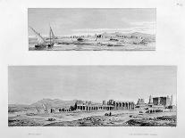 View of Luxor, and the Temple of Thebes at Luxor, Egypt, C1808-Vivant Denon-Mounted Giclee Print