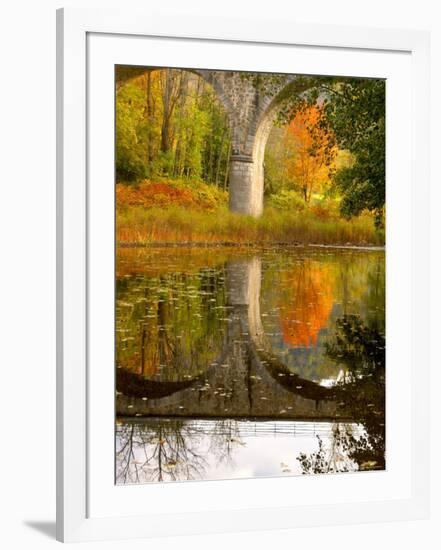 Vivarais Railway Stop and Bridge, Ardeche, France-Lisa S. Engelbrecht-Framed Photographic Print