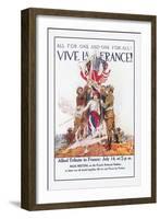 Vive La France!-James Montgomery Flagg-Framed Art Print