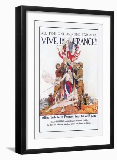 Vive La France!-James Montgomery Flagg-Framed Art Print