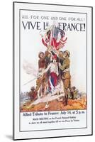 Vive La France!-James Montgomery Flagg-Mounted Art Print