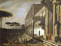View of Temple, Painting by Viviano Codazzi (Ca 1604-1670), Italy, 17th Century-Viviano Codazzi-Giclee Print