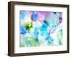 Vivid Abstract Ink Painting On Grunge Paper Texture-run4it-Framed Art Print