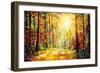 Vivid Morning in Colorful Forest-Valery Rybakow-Framed Art Print