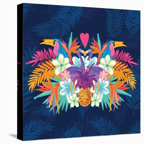 Vivid Tropical Love-James Thew-Stretched Canvas