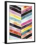 Vivid Watercolor Chevron II-Grace Popp-Framed Art Print