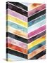 Vivid Watercolor Chevron II-Grace Popp-Stretched Canvas