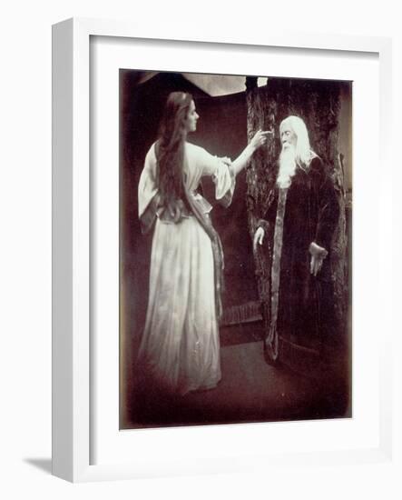 Vivien and Merlin, 1874-Julia Margaret Cameron-Framed Giclee Print