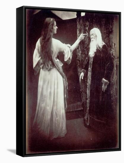 Vivien and Merlin, 1874-Julia Margaret Cameron-Framed Stretched Canvas