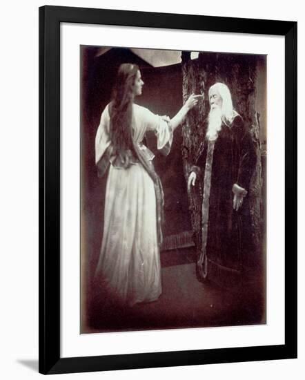 Vivien and Merlin, 1874-Julia Margaret Cameron-Framed Giclee Print