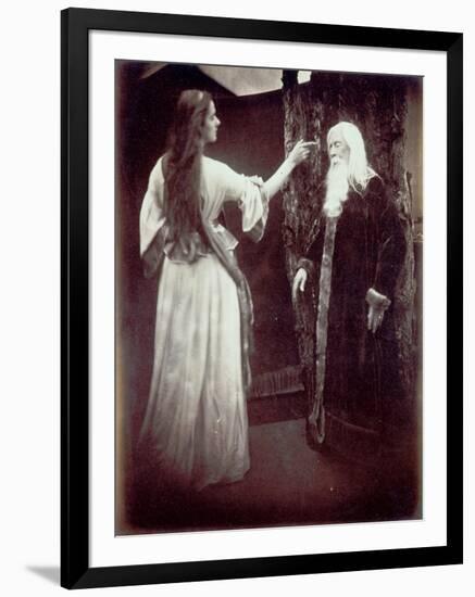 Vivien and Merlin, 1874-Julia Margaret Cameron-Framed Premium Giclee Print