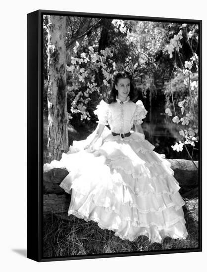 Vivien Leigh, Gone with the Wind, directed by Victor Fleming, 1939 (b/w photo)-null-Framed Stretched Canvas