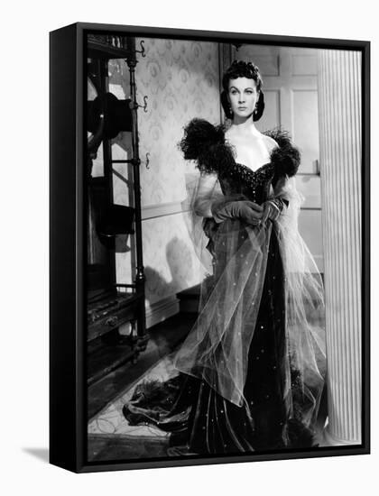 Vivien Leigh, Gone with the Wind, directed by Victor Fleming, 1939 (b/w photo)-null-Framed Stretched Canvas