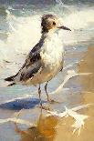 White Egret on the beach-Vivienne Dupont-Art Print