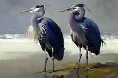 Flying Great Blue Heron-Vivienne Dupont-Art Print