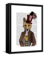 Vivienne Steampunk Fox-Fab Funky-Framed Stretched Canvas