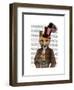 Vivienne Steampunk Fox-Fab Funky-Framed Art Print