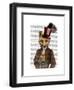 Vivienne Steampunk Fox-Fab Funky-Framed Art Print