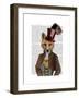 Vivienne Steampunk Fox-Fab Funky-Framed Art Print