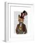 Vivienne Steampunk Fox-Fab Funky-Framed Art Print