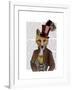 Vivienne Steampunk Fox-Fab Funky-Framed Art Print