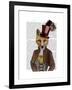 Vivienne Steampunk Fox-Fab Funky-Framed Art Print