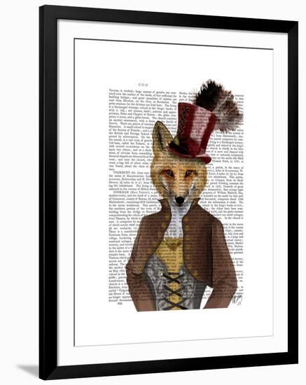 Vivienne Steampunk Fox-Fab Funky-Framed Art Print