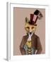 Vivienne Steampunk Fox-Fab Funky-Framed Art Print